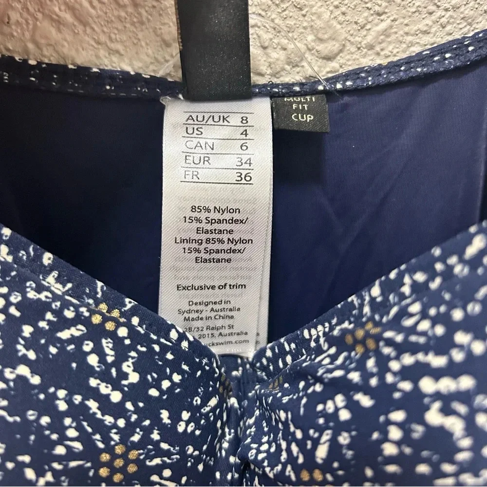 NipTuck Joanne One Piece in Navy Nautical Foil NWT Size 4